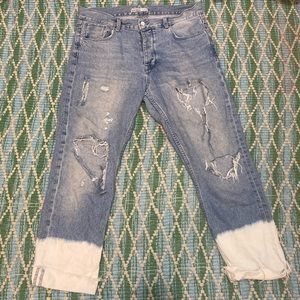 Zara Bleached Ripped Jeans